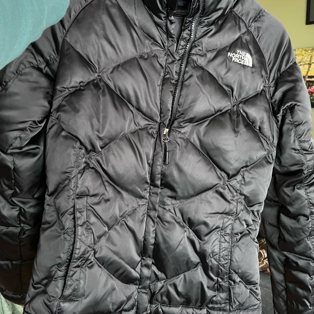 North Face Women's Aconcagua 550 Down Puffer Jacket Coat Black Size Small